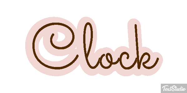 Clock Text effect
