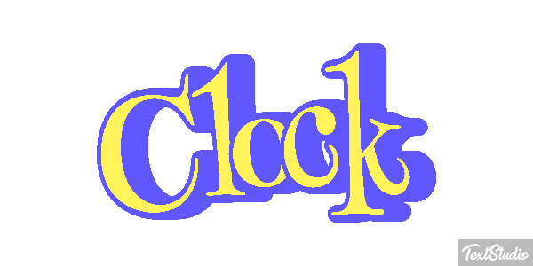 Clock Text effect
