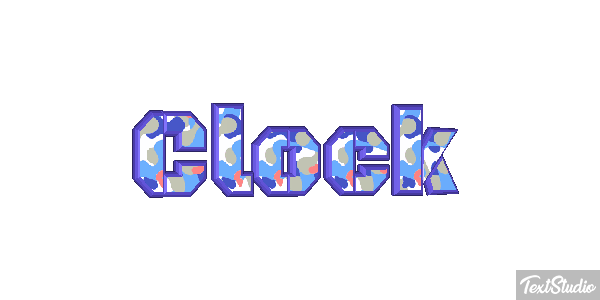 Clock Text effect