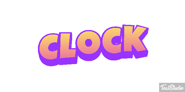Clock Text effect