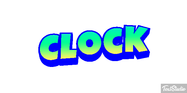 Clock Text effect