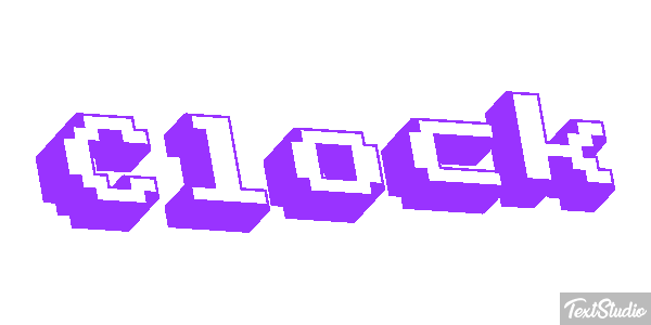 Clock Text effect