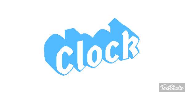 Clock Text effect