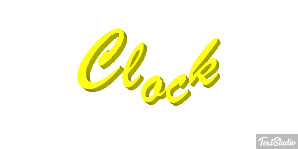 Clock Text effect