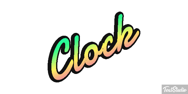 Clock Text effect