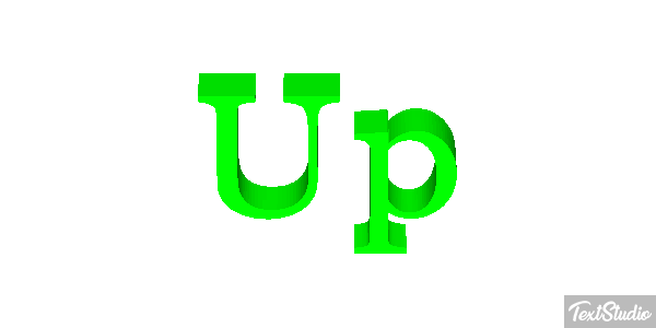 Up Efeito do texto
