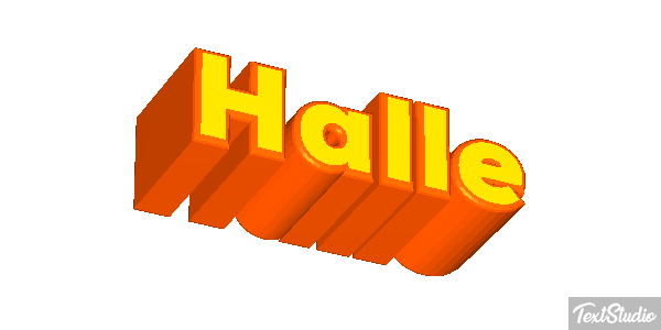 Halle Effet de texte
