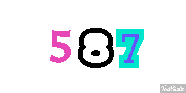 587 Efecto de texto
