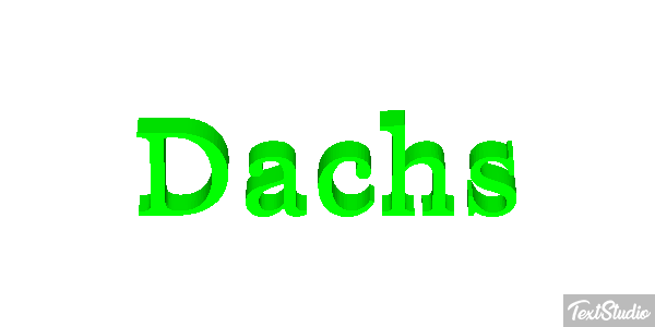 Dachs Texteffekt