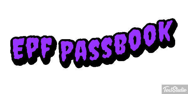 Epf Passbook Efekt tekstowy