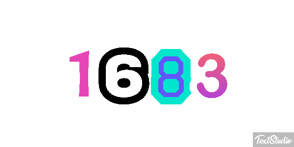 1683 Text effect