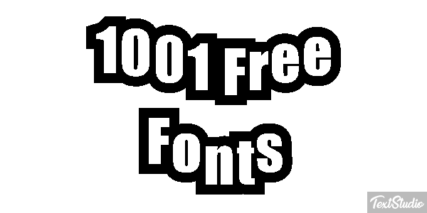 1001 Free Fonts Text effect