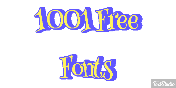 1001 Free Fonts Text effect