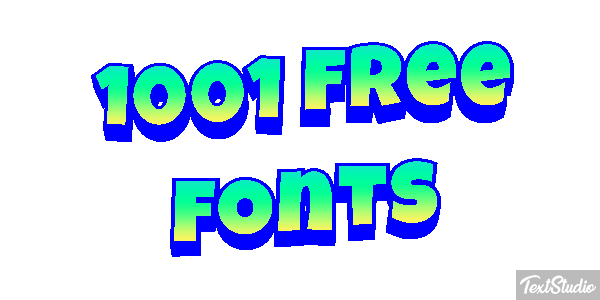 1001 Free Fonts Text effect
