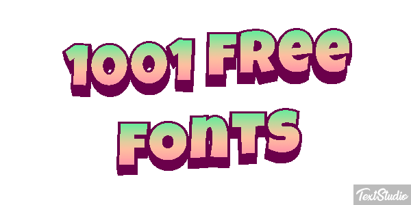 1001 Free Fonts Text effect