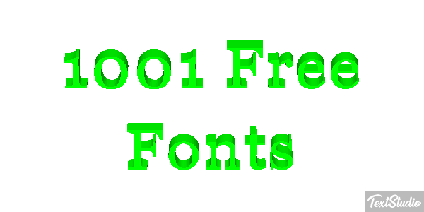 1001 Free Fonts Text effect
