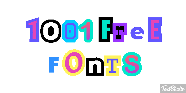 1001 Free Fonts Text effect