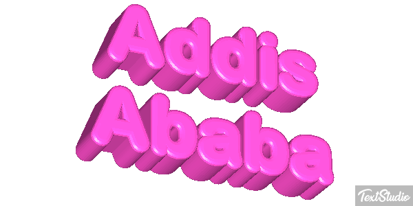 Addis Ababa Текстовый эффект