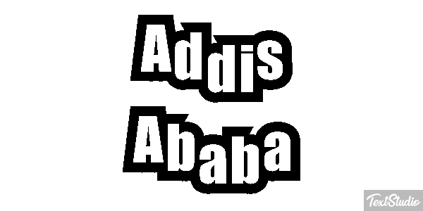 Addis Ababa Текстовый эффект