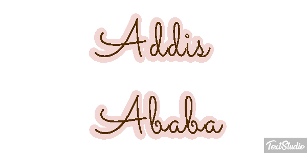 Addis Ababa Текстовый эффект