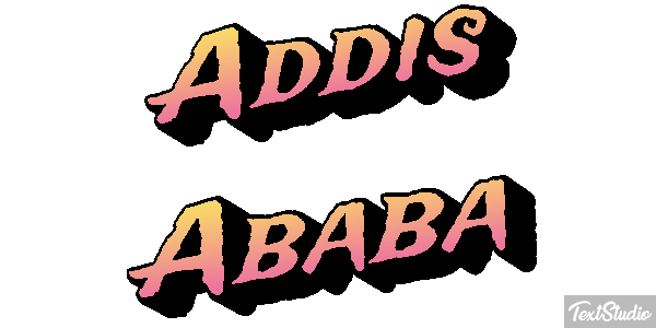 Addis Ababa Текстовый эффект