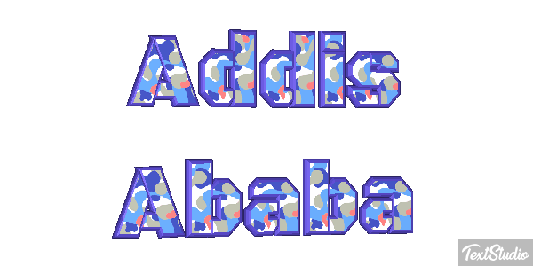 Addis Ababa Текстовый эффект