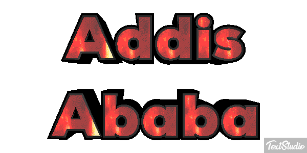 Addis Ababa Текстовый эффект
