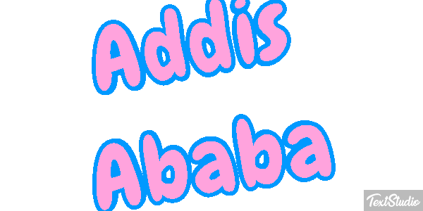 Addis Ababa Текстовый эффект