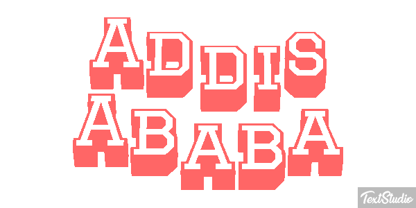 Addis Ababa Текстовый эффект