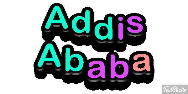 Addis Ababa Текстовый эффект