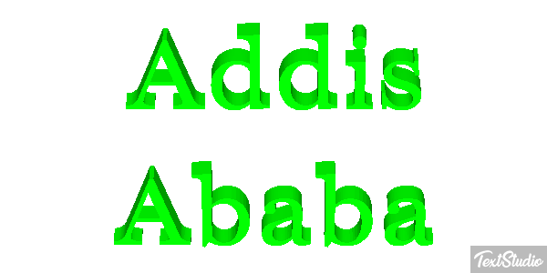 Addis Ababa Текстовый эффект