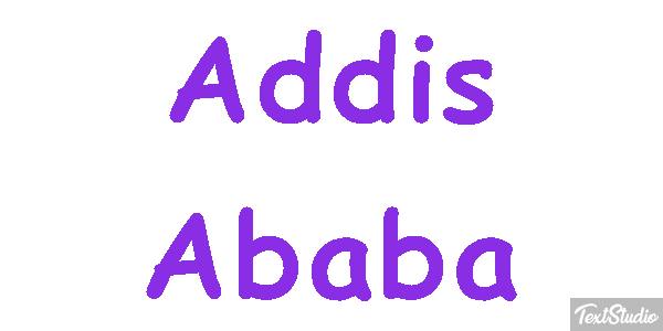 Addis Ababa Текстовый эффект