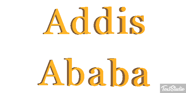 Addis Ababa Текстовый эффект