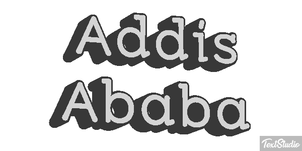 Addis Ababa Текстовый эффект