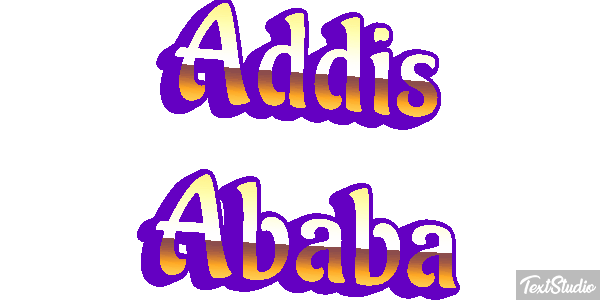 Addis Ababa Текстовый эффект