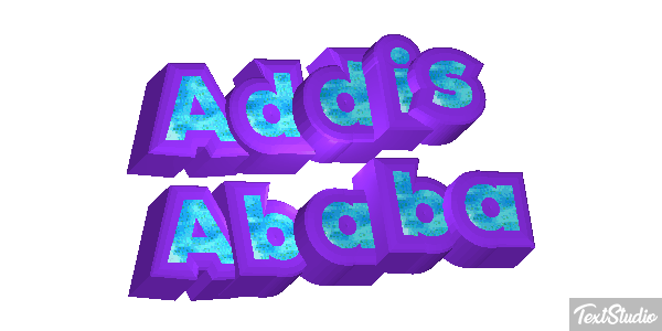 Addis Ababa Текстовый эффект