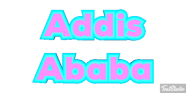 Addis Ababa Текстовый эффект
