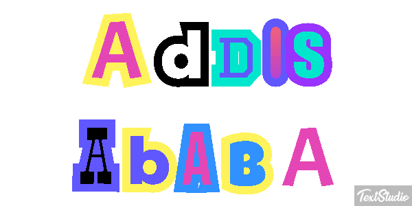 Addis Ababa Текстовый эффект