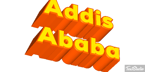 Addis Ababa Текстовый эффект