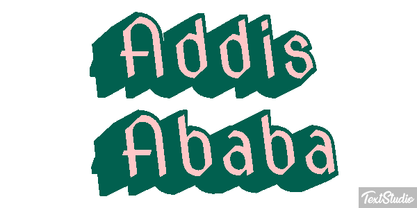 Addis Ababa Текстовый эффект