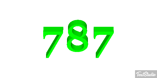 787 Metin efekti