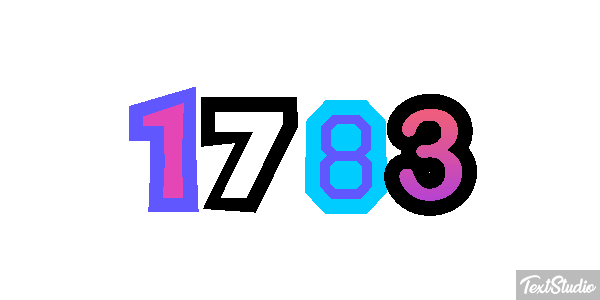 1783 Text effect