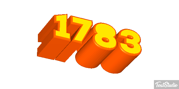1783 Text effect