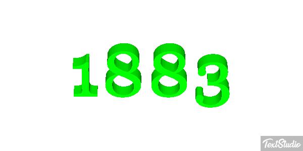 1883 Text effect