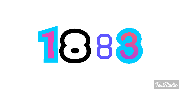 1883 Text effect