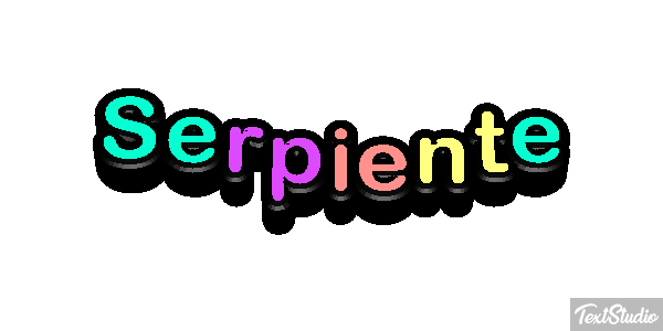 Serpiente Efecto de texto