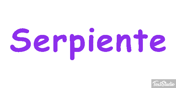 Serpiente Efecto de texto