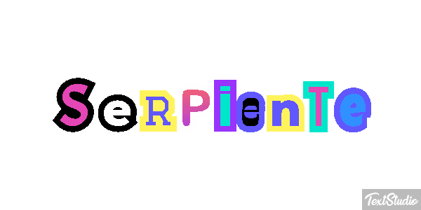 Serpiente Efecto de texto