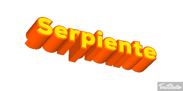 Serpiente Efecto de texto