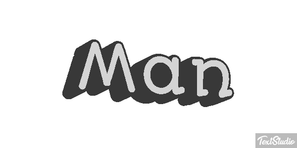 Man Efeito do texto